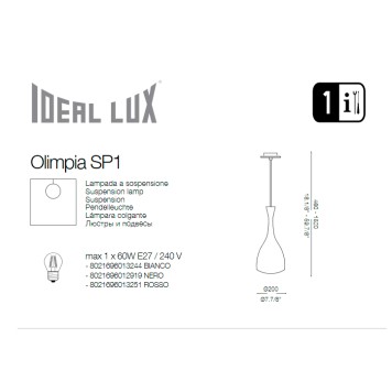 Люстра Ideal Lux Olimpia SP1 NERO-4