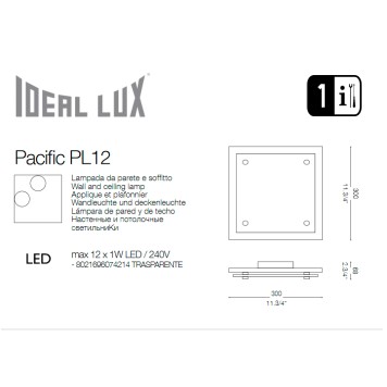 Светильник потолочный Ideal Lux Pacific PL12-3