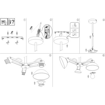 Светильник потолочный Ideal Lux Titti PL3-2