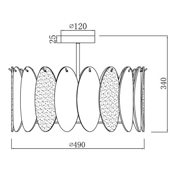 Светильник потолочный iLamp Dolce 15552-6 ANB+MULT-1