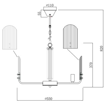 Люстра iLamp Dolce 15571-6 CR+MULT-1