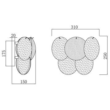 Бра iLamp Rivoli W15617-2 CR+MULT-1