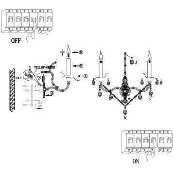 Бра iLamp Diamond W6071-2 CR+CL-1