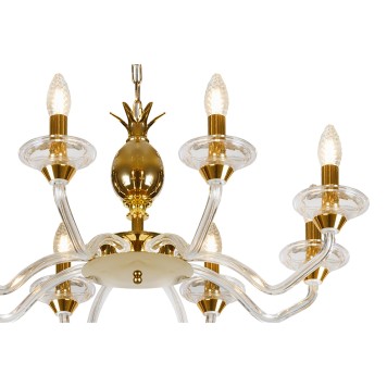 Люстра iLamp Flo YT2049-8 GD+Cear-1