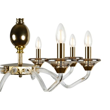 Люстра iLamp Flo YT2049-8 GD+Cear-3