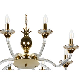 Люстра iLamp Flo YT2049-8 GD+Cear-4