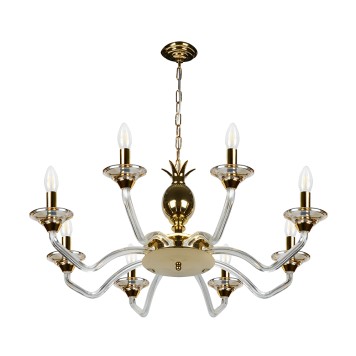 Люстра iLamp Flo YT2049-8 GD+Cear-5