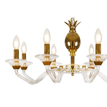 Люстра iLamp Flo YT2049-8 GD+Cear-6