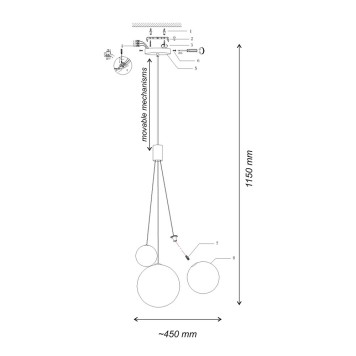 Люстра iLedex Selfie 19152P/3-6W-3000K CP-1