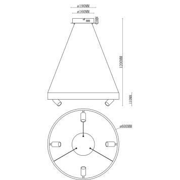 Люстра iLedex Vision 2060-D600 BK-1