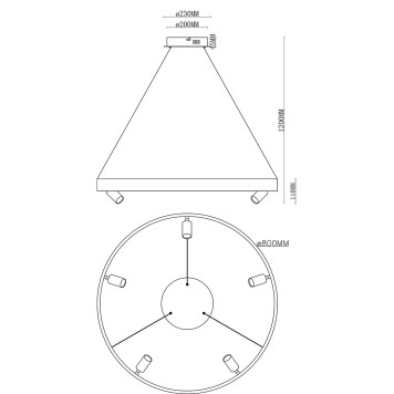 Люстра iLedex Vision 2060-D800 BK-1