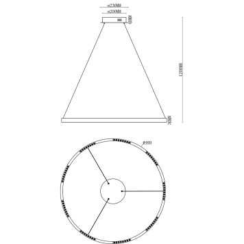 Люстра iLedex Vision 2063-D800 BK-1