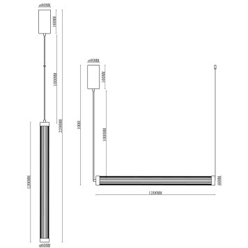 Люстра iLedex Rocks 2301-1200 BR-2