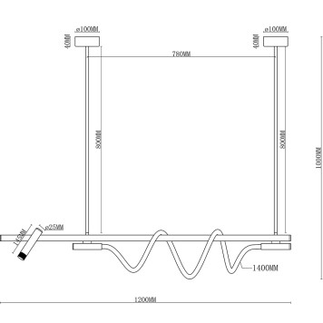 Люстра iLedex Cross 2313-1200 SB-1