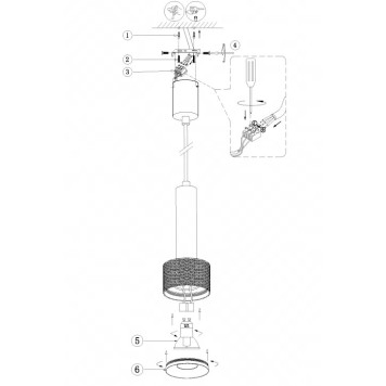 Люстра iLedex Delta 2362-1 BK+SL-4