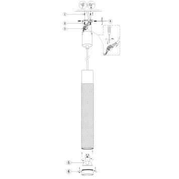 Люстра iLedex Delta 2366-1 BK+WH-4