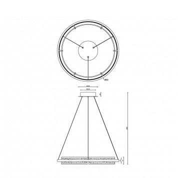 Люстра iLedex Meridian C4716-60 GD-1