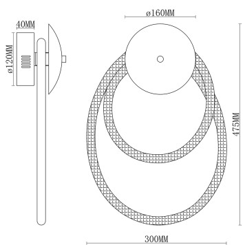 Бра iLedex Cross W2150 BR-1