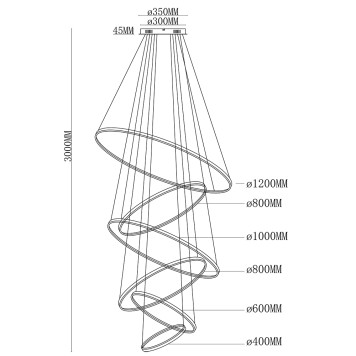 Люстра iLedex Axis XT04-D1200 CR-1