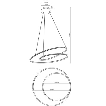 Люстра iLedex Axis XT08-D800 CR-1