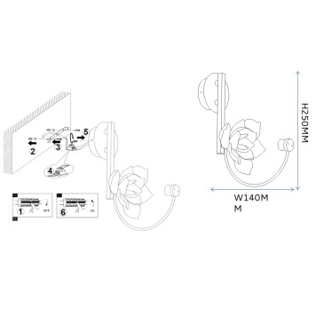 Бра ImperiumLoft Magnolia-Wall01 101771-26-17