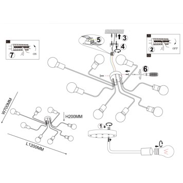 Светильник потолочный ImperiumLoft SCHEME_BLACK_01 102019-26-15
