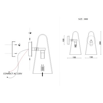 Бра ImperiumLoft 44.1075-0 161513-22-20