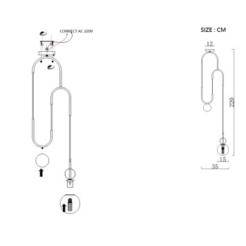 Люстра ImperiumLoft newton-black01 187975-23-5