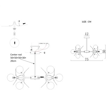 Люстра ImperiumLoft MATISSE01 189764-26-19