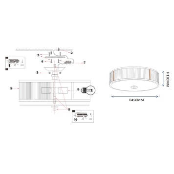 Светильник потолочный ImperiumLoft VENUS01 204443-26-9