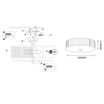 Светильник потолочный ImperiumLoft VENUS01 204444-26-10