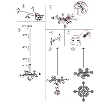 Люстра Indigo Cocoon 11008/13P Brass V000121-4