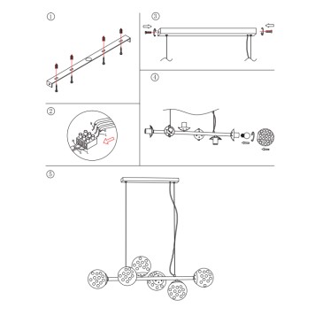 Люстра Indigo Cocoon 11008/6P Brass V000122-4