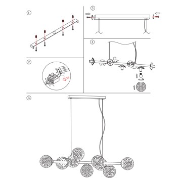 Люстра Indigo Cocoon 11008/9P Brass V000123-4