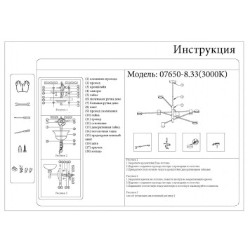 Люстра Kink Light Мекли 07650-8,33 (3000K)-1
