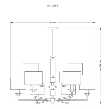 Люстра Kutek Mood Artu ART-ZW-9(N2)-2