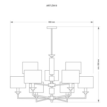 Люстра Kutek Mood Artu ART-ZW-9(Z)-1