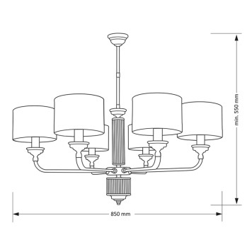 Люстра Kutek Mood Verde VER-ZW-6(P)-1