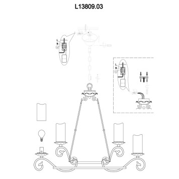 Люстра LArte Luce Napoli L13809.03-1