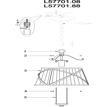 Люстра LArte Luce Torino L57701.08-1