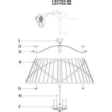 Люстра LArte Luce Torino L57703.88-2