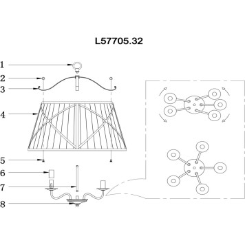 Люстра LArte Luce Torino L57705.32-2
