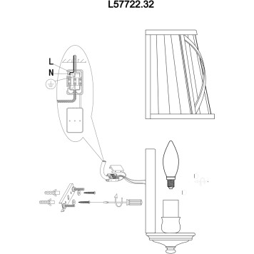 Бра LArte Luce Torino L57722.32-1