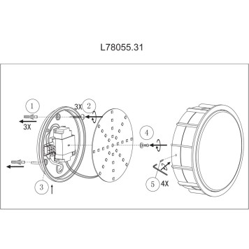 Уличный настенно-потолочный светильник LArte Luce Telma L78055.31-1