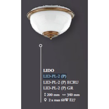 Светильник потолочный Kutek Lido LID-PL-2(P)-2