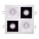 Светильник точечный Lightstar Domino Quadro MR16 Белый с черным четыре лампы