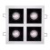 Светильник точечный Lightstar Domino Quadro MR16 Черный с белым четыре лампы