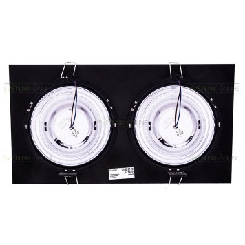 Светильник точечный Lightstar Intero 111 Quadro Черный две лампы-2