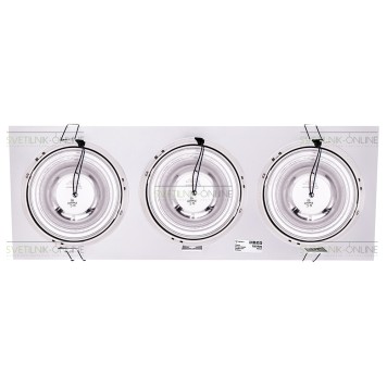 Светильник точечный Lightstar Intero 111 Quadro Белый три лампы-3