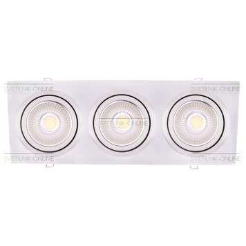 Светильник точечный Lightstar Intero 111 Quadro Белый три лампы